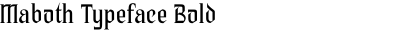 Maboth Typeface Bold